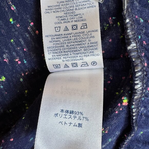 Lands End Girls Blue w/Rainbow Sprinkles Stretch Drop Tail Size 10-12 Med. - Picture 9 of 11